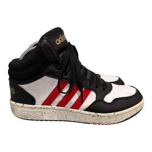 Adidas Hoops 3.0 Mid Shoes Mens Size 7.5 Black White Red Basketball Retro 2022